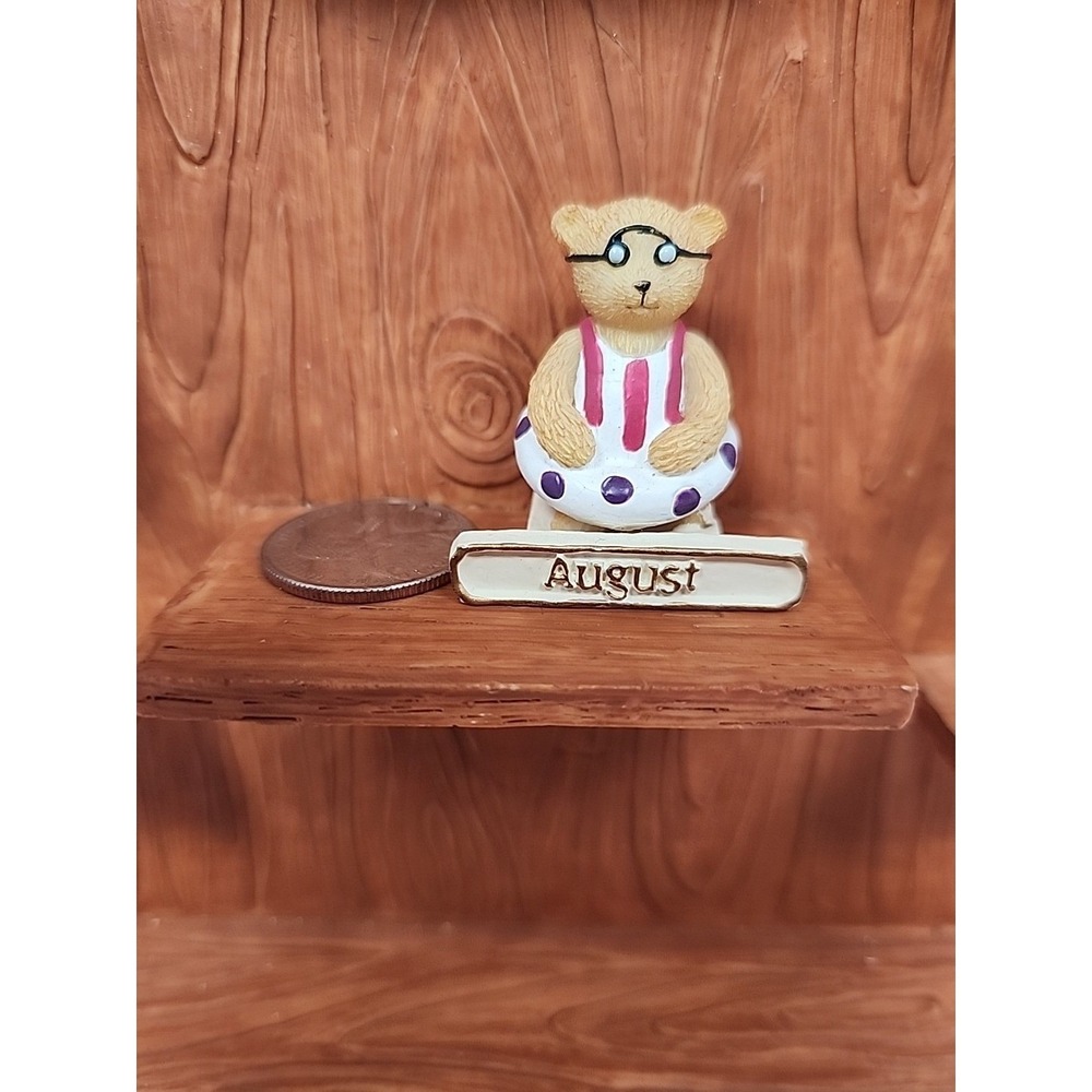 August Avon Perpetual Calendar 2002 Teddy Bear Replacement Figurine